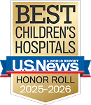 Patient Experience Representative (PER) On-site Hiring Event U.S. News & World Report Best Children's Hospitals Honor Roll 2025–2026 award badge